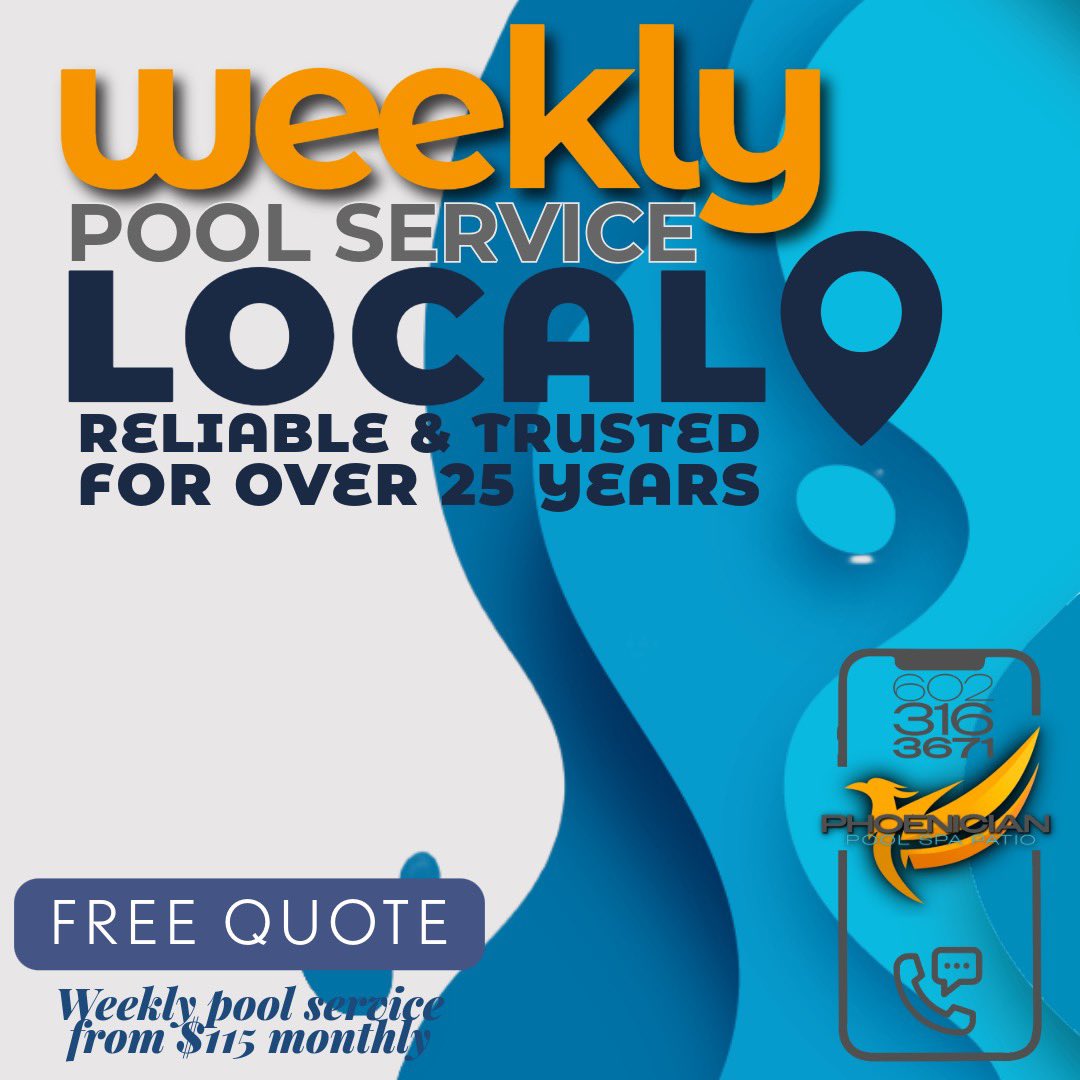Weekly Arizona pool service.  Phoenicianpools.com
