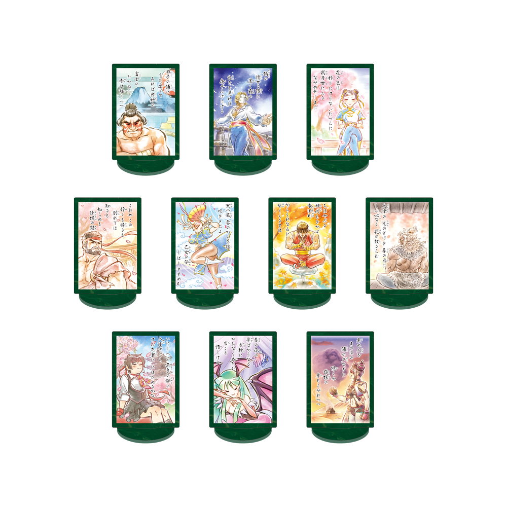 カプコンファイティング百人一首　意匠： #CCL

┈┈┈┈┈┈┈┈
カプコンファイティング百人一首 
絵札アクリルスタンド（トレーディング全10種）
¥880(税込み)
┈┈┈┈┈┈┈┈

capcom-games.com/ccl/ja-jp/
#カプコンストア