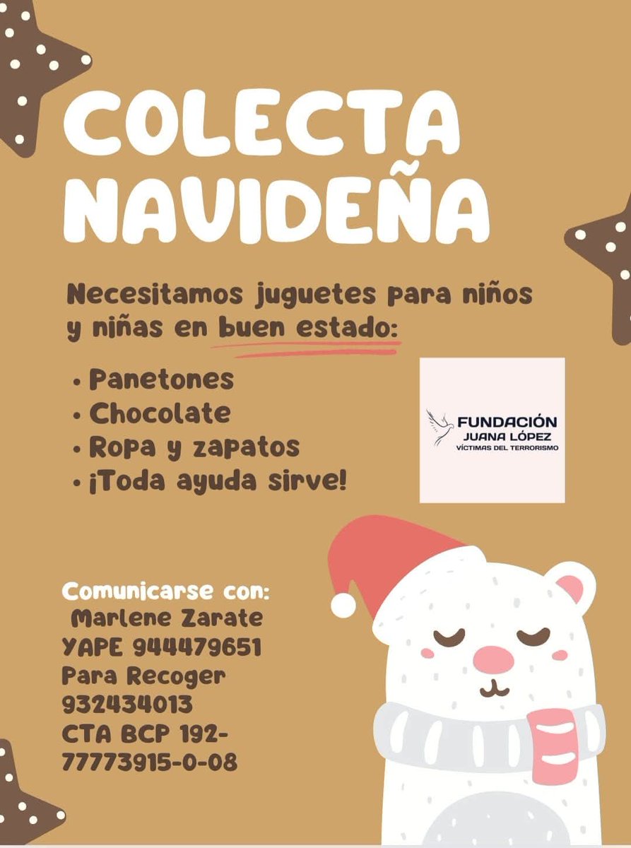 Ayudanos a llevar un poquito de alegria esta navidad. #PorLosNiñosDelPeru #EpocaDeCompartir #NavidadConAmor