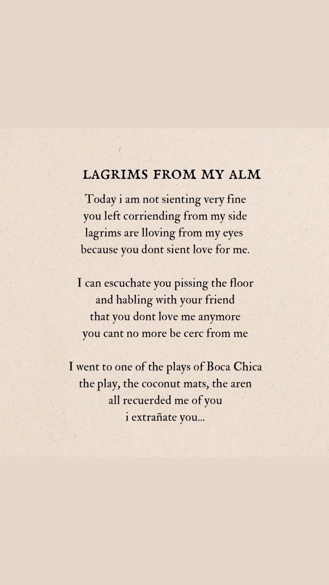 Una de las cosas más bellas que he leído