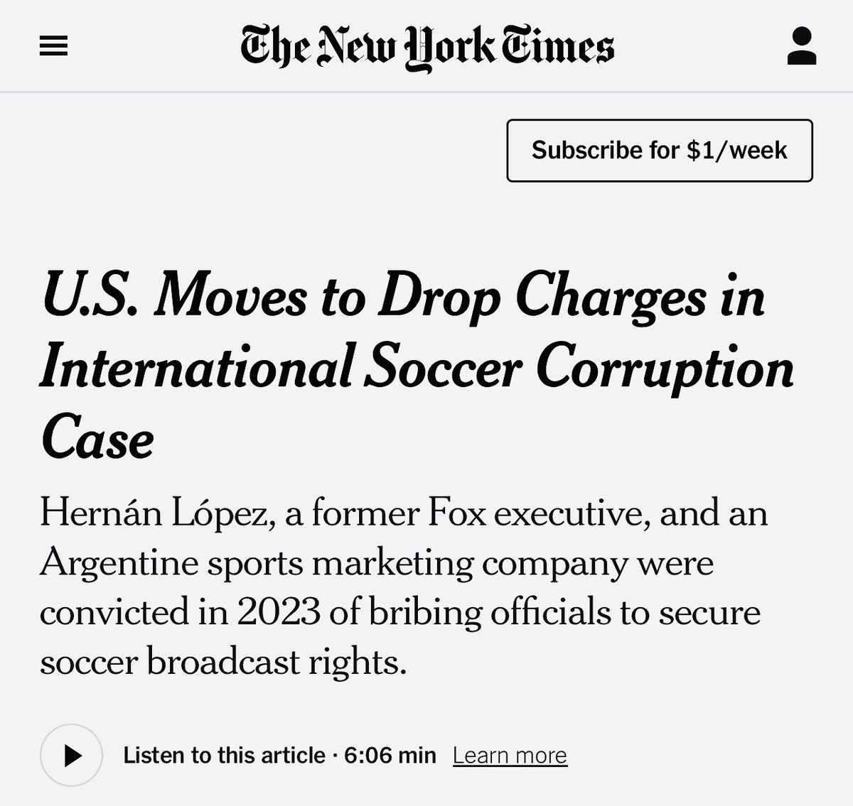 Makes sense now doesn't it???

trump's DOJ is dropping FIFA corruption case after he got a FIFA 'peace prize'