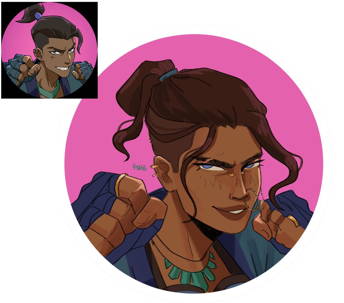 magiantigoart's tweet photo. beauuuuu 💙 #mightynein #criticalrolefanart https://t.co/CzB9BcZUVA