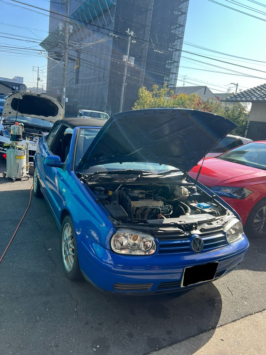 EUROStageTsune's tweet photo. 車検でお預かりしていたゴルフ4カブリオレですが、点火不良をたまに起こすので点検した結果、1番が失火してました！
部品を交換させて頂いてご納車できそうですね☺️
#EUROStage #VW #Audi #岡山県 #倉敷市 #Golf4 https://t.co/6Nzueuv1hx