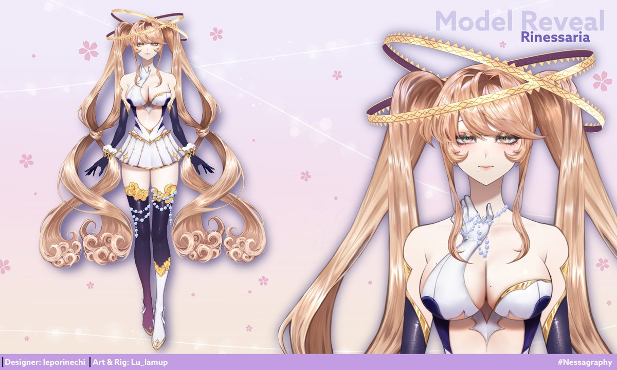 Rinessaria's tweet photo. Model fully revealed!!! 🎉
Thank you all for helping to reveal the model!! 

I will be doing a mini debut on my YT channel on the 14th at 8PM JST~ Please come by and say hi!

model reveal by: #TeafieeCha 
#Vtuber https://t.co/wemUr40bel