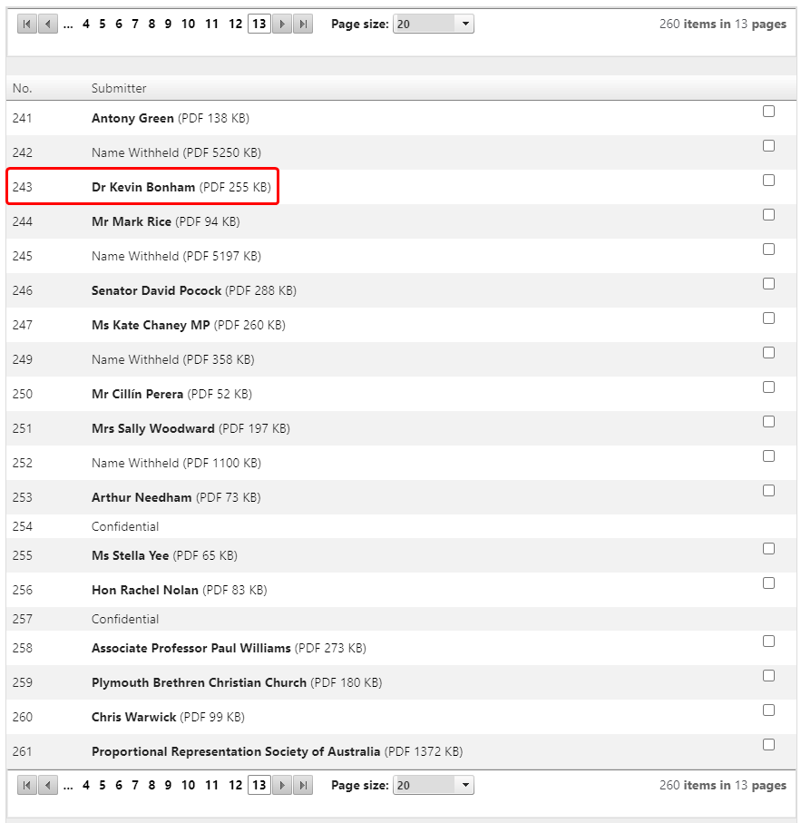 Tantusar's tweet photo. Oh hey, my #auspol #JSCEM submission [235] got approved in the same tranche as @kevinbonham [243] today! (With how late to it I know we both were (at least prior to the February extension) I wasn't expecting either to hit the web until after the new year.) https://t.co/mojzRoxEqA