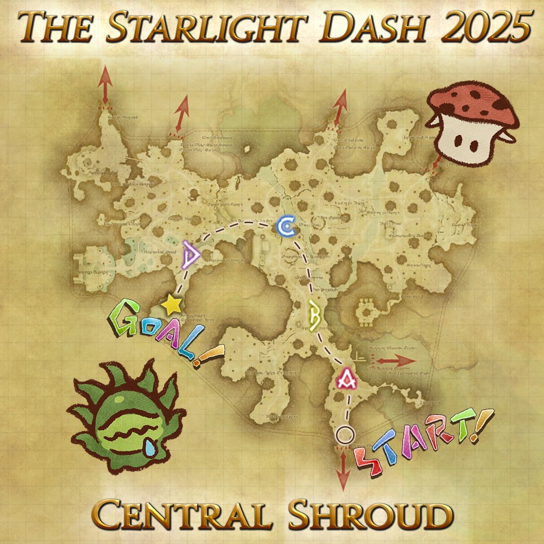 FF_XIV_EN's tweet photo. Plus if you want to host your own Starlight Dash to spread starlight cheer within your FFXIV community feel free to use the courses! 💚 https://t.co/Etdq58gS2U
