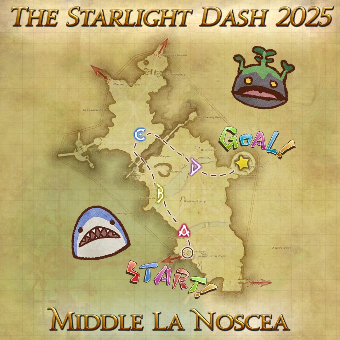 FF_XIV_EN's tweet photo. Plus if you want to host your own Starlight Dash to spread starlight cheer within your FFXIV community feel free to use the courses! 💚 https://t.co/Etdq58gS2U