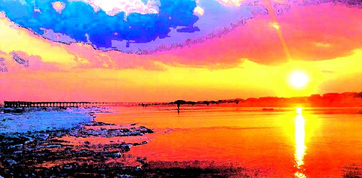 Art of the Day! "Pacific Sunset". Buy at: ArtPal.com/drcommunicator…