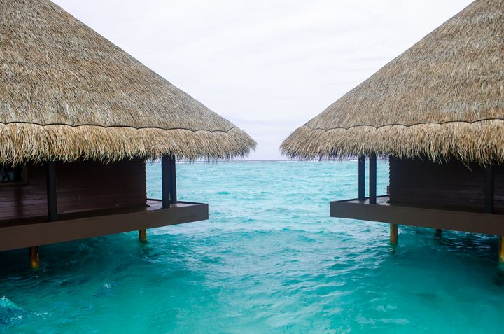 Art of the Day! "Water Bungalows  at Maldives". Buy at: ArtPal.com/alleyhongkong?…