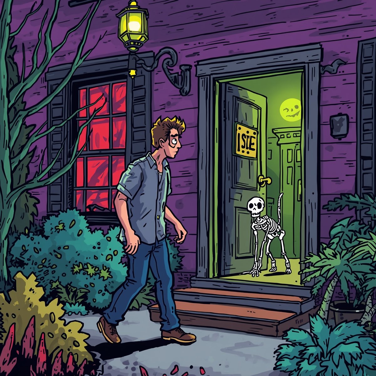 Guy- Ig I'm lost 
Skeleton- Huh