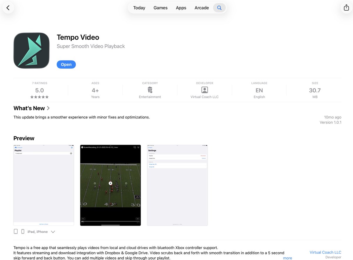 Tempo - Video App tweet media