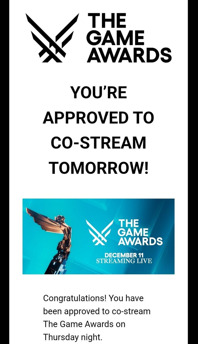 Pretty excited to celebrate an awesome year of gaming with the community tomorrow night❗ I will be streaming The Game Awards with Wise and <a href="/J_V_Smooth/">J.V.Smooth</a> as we talk everything gaming❗ #TheGameAwards