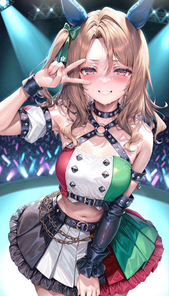 昼　アイドル風　キングヘイロー

SFW illustration
最低限の指示でつくったらデザインブレッブレになるから良いよね
気に入ったら固定化したら良いだけだし