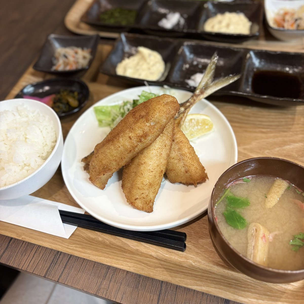 今日のランチ最高でした👍😆🐟✨ 私の好きな釣具メーカーさん🎣「34