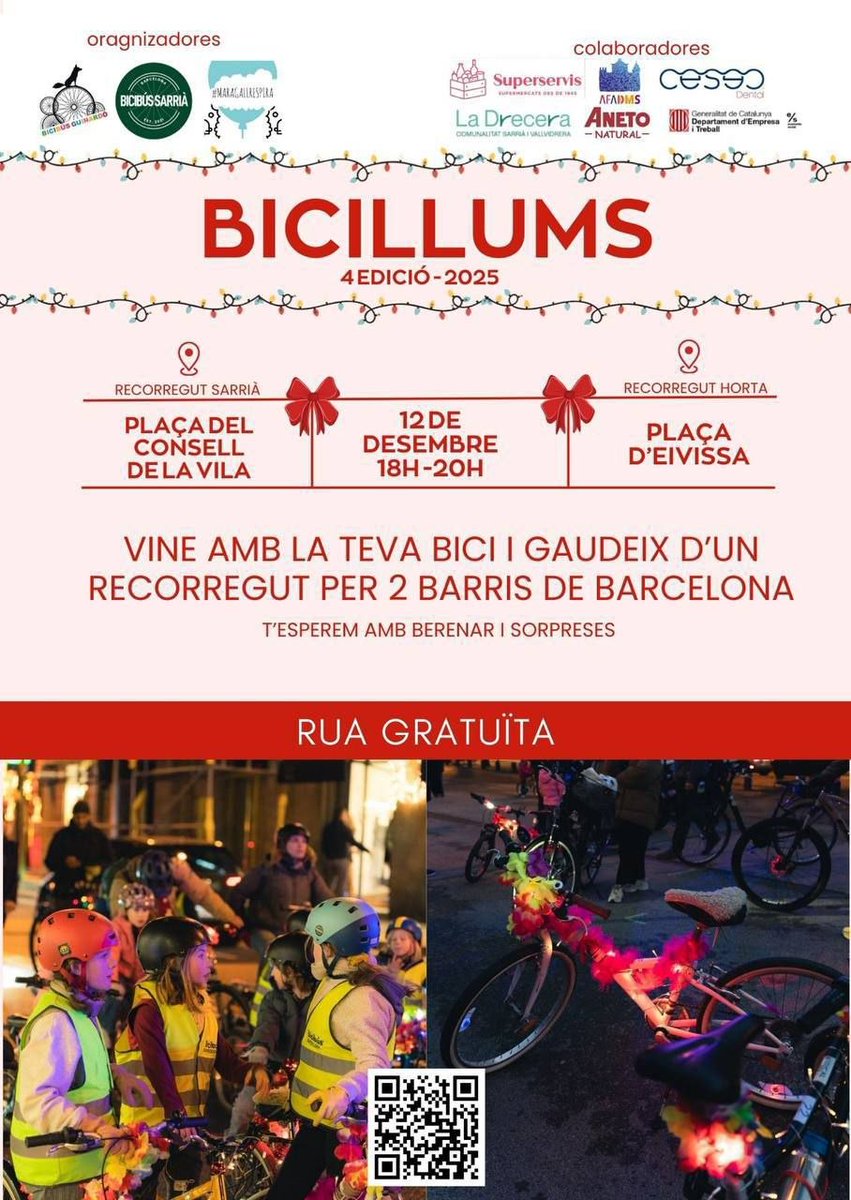 Demà, divendres 12, 4 edició del Bicillums, a Sarrià a les 18h a la Plaça del Consell de la Vila