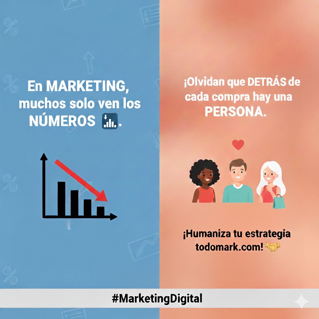 todoMark's tweet photo. En Marketing, muchos solo ven los números 📉.
Olvidan que detrás de cada compra hay una persona.
¡Humaniza tu estrategia https://t.co/wMHPvWSgQg! 🤝
#Marketing https://t.co/jSFOyZA47D