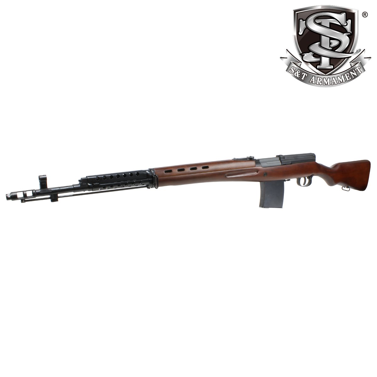 UFC_airsoftgun's tweet photo. 【新商品入荷情報】
S&amp;T SVT-40 G3電動ガン リアルウッド入荷致しました。
準備でき次第、順次出荷を行っていきます。 https://t.co/m2OOq5xrSp