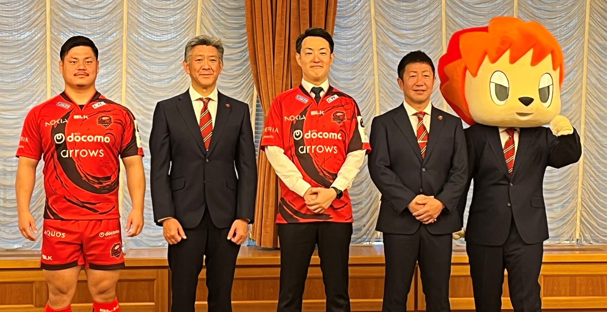 🏉。°。°🏉。°。°🏉 #レッドハリケーンズ大阪 による表敬訪問