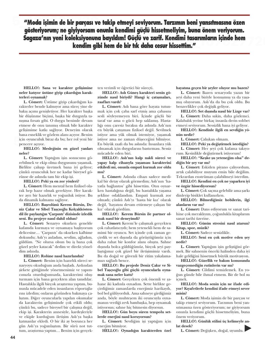 lizgetkilesim's tweet photo. #LizgeCömert’in HELLO! dergisi için yaptığı röportaj yayında. 💥 https://t.co/f7faBE3tGh