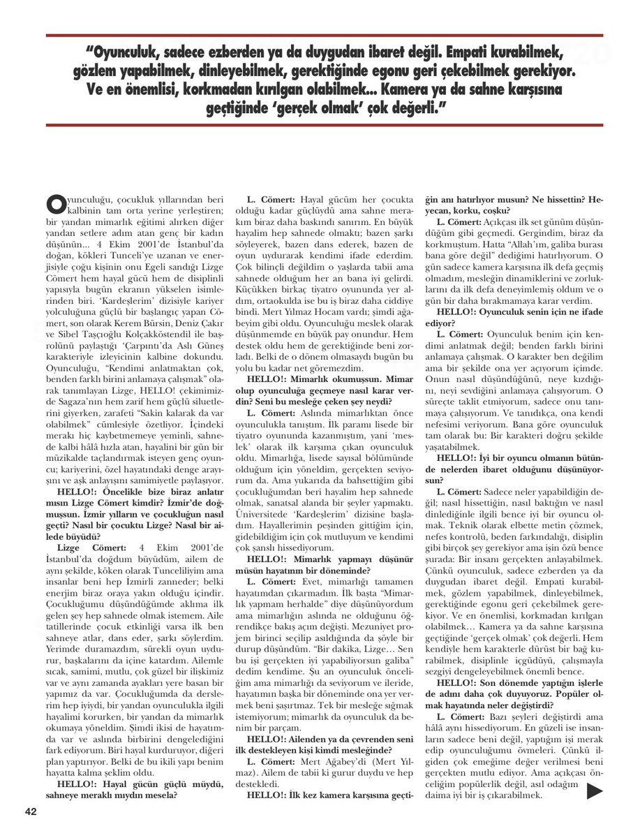 lizgetkilesim's tweet photo. #LizgeCömert’in HELLO! dergisi için yaptığı röportaj yayında. 💥 https://t.co/f7faBE3tGh
