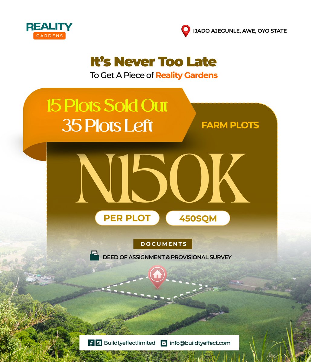 Imagine owning a landed property for as low as ₦150,000 and still earning from it.😲
 Sounds unbelievable, right?