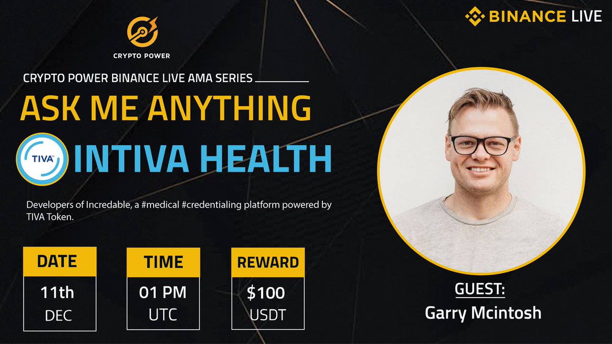 cryptopower26's tweet image. 🎙 Join us for an exciting AMA with @IntivaHealth !🚀

🏠Venue : binance.com/live/video?roo…
🗓 Date: 11th December, 2025
⏰ Time: 01:00 PM UTC
💲Reward : $100 USDT 

How to Participate:
1️⃣ Follow: @IntivaHealth &amp;amp; @cryptopower26
2️⃣ Like &amp;amp; Retweet. 

Don't miss out! 😉