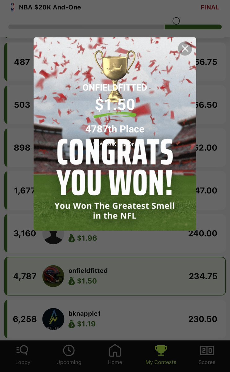 thesportsraq1's tweet image. TheSportsRaq MoneyBall $🏀 Club 
Postgame Recap Winner Placed  4,787 / 23,781  entries 
#DFS #DraftKings #RightGuard #NBA Player of the game 
LeBron James
SF | #LakeShow            
pts 55.75