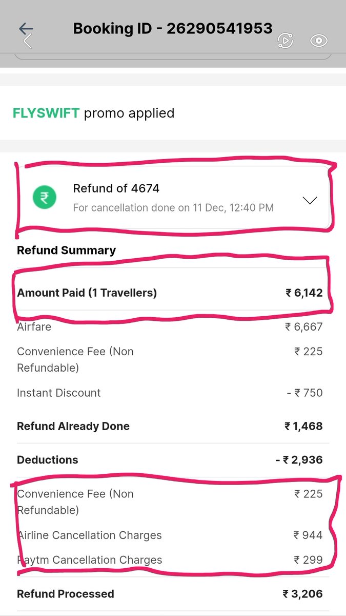 prettyiish's tweet photo. @Paytm  @Paytmcare #paytm fraud alert! Airline refunded full amount for flight cancelled and Paytm is deducting so many charges in name of cancelation. Don't book your flights via @Paytm @IndiGo6E @MoCA_GoI @dgc https://t.co/RlbZzleapr