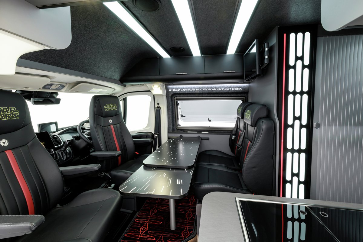 starwarsjapan's tweet photo. 🌐世界限定生産𝟱台！
#スターウォーズ キャンピングカー登場🚙

車体はデス・スターの威圧感を、
内装はダース・ベイダーの威厳を表現💥

12/28(日)まで抽選販売エントリー受付中

▼詳細
https://t.co/1PGpAs8iTO (外部サイト) https://t.co/JQ7QN7UpJr