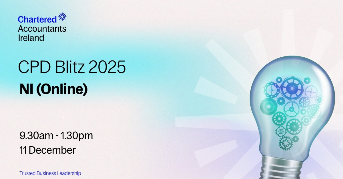 CharteredAccIrl's tweet photo. 📢There's still time to book onto this morning's CPD Blitz NI Online.

🖇️https://t.co/JN4LXkreNw

#CPDBlitz #CPDHrs #AI #Law #Tax #Neurodiversity #FinancialReporting https://t.co/B66jF18Jnc