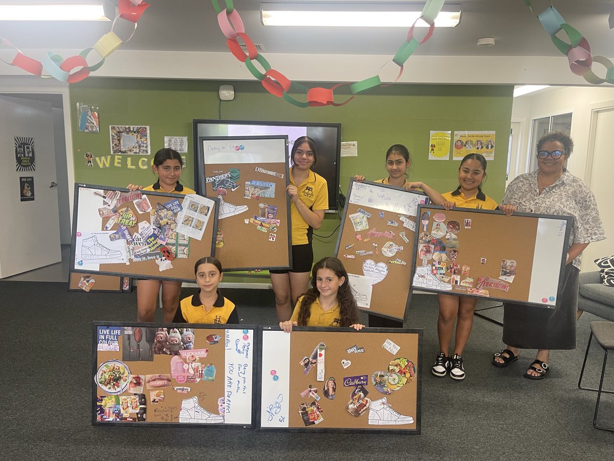 Our final Girls Talk session completed with the presenting of beautiful vision boards from the Yr 5 &amp; 6 students who worked with Ms <a href="/MaxineJohns20/">MaxineJohns</a> in Term 4 🤩🙌🏽
#studentempowerment #girlstalk #hilltop