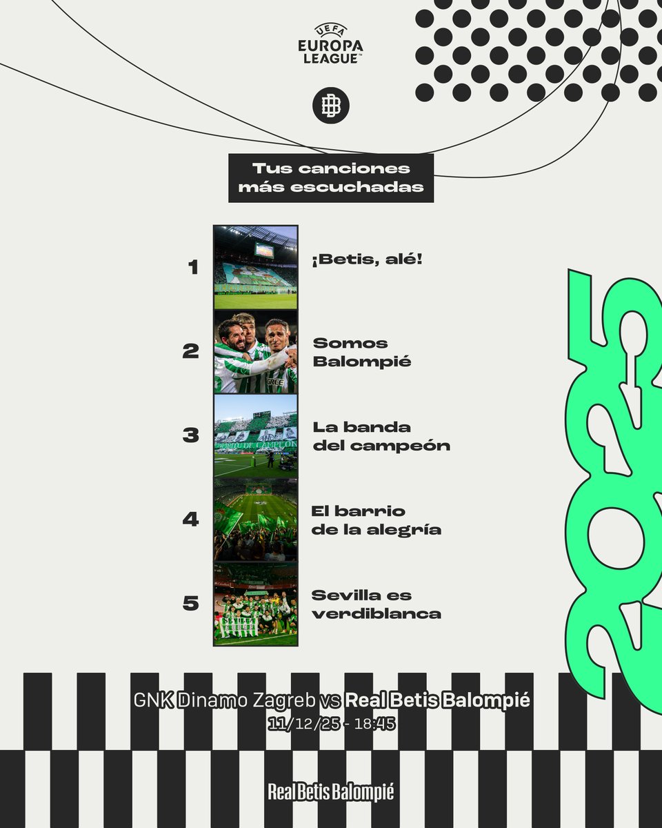 💚マッチデー💚 🏆ヨーロッパリーグ 🆚 ディナモ・ザグレブ ⏰12月11日26:45 K.O.(日本時間) 🏟️スタディオン・マクシミール  #レアル・ベティス #ベティスの日