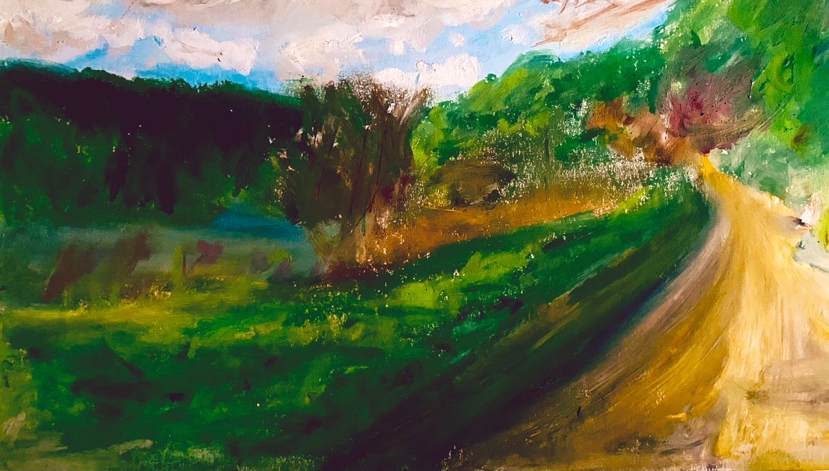 オイルパステル画  二ューヨーク 8a8088a5e1c22864cdc4b86678e33b