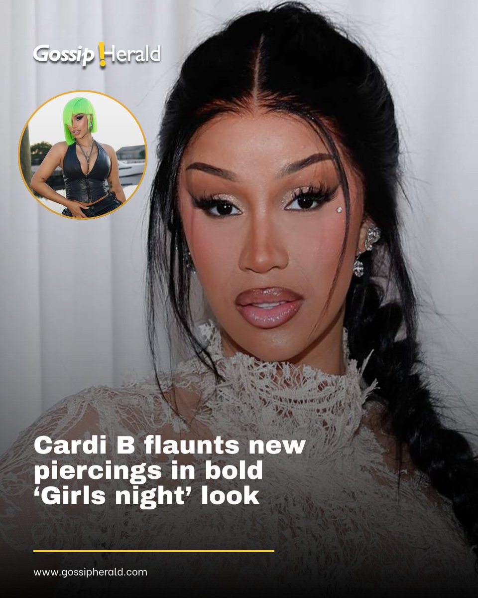 Gossip_Herald's tweet image. Cardi B surprised fans with her new dermal implants and piercing in striking photos shared on social media. 

Read More: gossipherald.com/news/43315

#CardiB #DermalImplants #NewPiercings #CelebrityStyle #GrammyWinner #BoldFashion #GossipHerald
