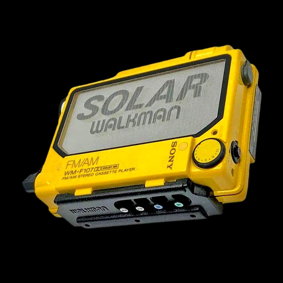 In 1987, Sony released the WM-F107 Solar Walkman, the first solar