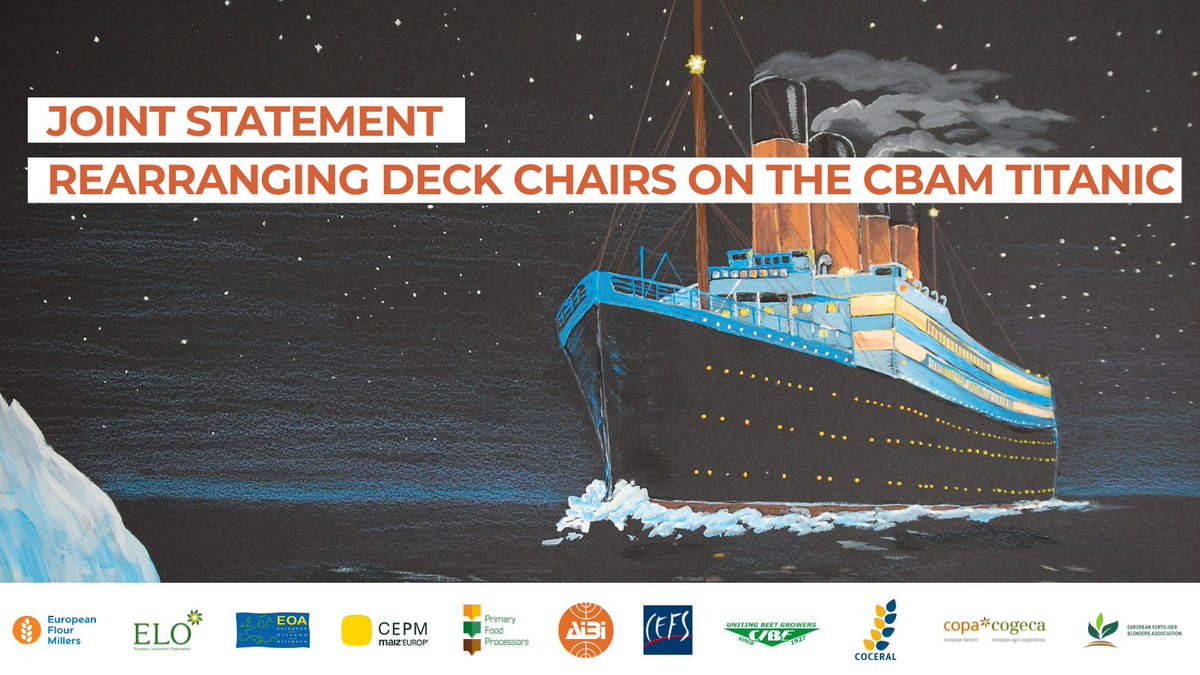 COPACOGECA's tweet image. 🚨Farmers, agri-cooperatives, food processors, traders and fertiliser blenders warn that the small tweaks to the CBAM tax calculation formula introduced by the secondary legislation adopted today will not prevent the risk of fertiliser shortages or the prohibitive production…