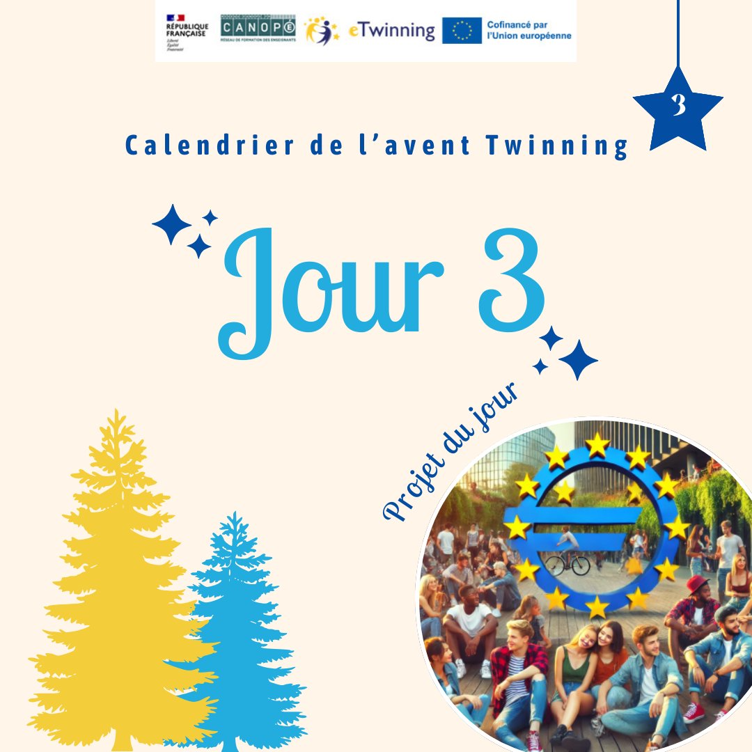 eTwinningFrance's tweet photo. Chaque jour, une nouvelle étoile ✨
Le Calendrier eTwinning dévoile quotidiennement un projet inspirant sur Insta et Facebook !
👉 Allez ouvrir les cases et faites le plein d’idées pédagogiques ⭐
🔗 https://t.co/KUGJliYev6
#eTwinning #UnProjetParJour #CalendrierDesÉtoiles https://t.co/LkRJYDZnAX