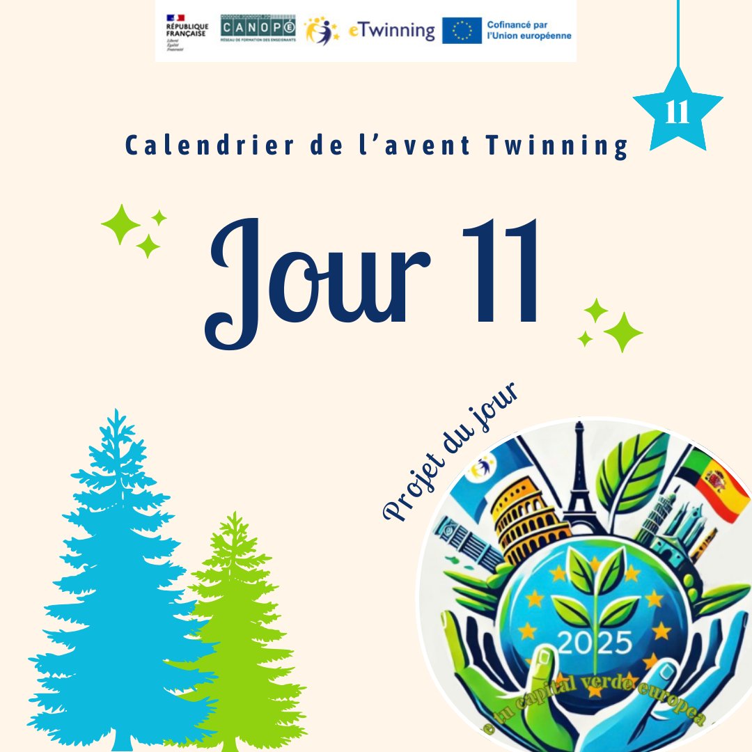 eTwinningFrance's tweet photo. Chaque jour, une nouvelle étoile ✨
Le Calendrier eTwinning dévoile quotidiennement un projet inspirant sur Insta et Facebook !
👉 Allez ouvrir les cases et faites le plein d’idées pédagogiques ⭐
🔗 https://t.co/KUGJliYev6
#eTwinning #UnProjetParJour #CalendrierDesÉtoiles https://t.co/LkRJYDZnAX