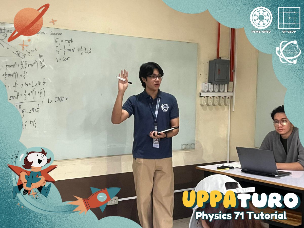 upphysics's tweet photo. 𝑷𝒉𝒚𝒔𝒊𝒄𝒔 71: 𝑴𝒊𝒔𝒔𝒊𝒐𝒏 𝑪𝒐𝒎𝒑𝒍𝒆𝒕𝒆! 🚀

It's officially a wrap! The UP Physics Association catalyzed one last 𝒘𝒂𝒗𝒆 of learning last Tuesday with its Physics 71 Final Exam Tutorial held at the NIP Pocket Garden. https://t.co/O2FSfFZa5b