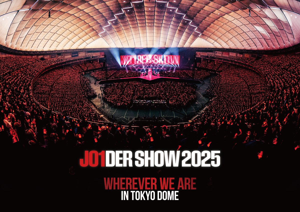 [📢] 
JO1DER SHOW 2025 
“WHEREVER WE ARE”
 IN TOKYO DOME

ー
Blu-ray &amp; DVD
2026.1.21 RELEASE!!
ー

▼詳細
cloud.jo1.jp/news/detail/57…

#JO1 #JO1DER_SHOW
#JO1DER_SHOW_IN_TOKYO_DOME