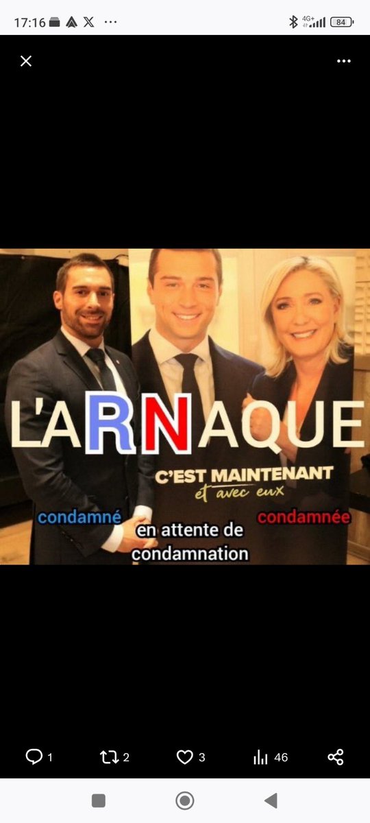 MyNameIsMurat's tweet photo. @J_Bardella Ouai ouai @J_Bardella le BOUFFON #NAZI les FRANÇAIS SOUFFRENT des NEONAZIS du @RNational_off qui détournent l’argent de l’état ! https://t.co/D7p7CQtJ77