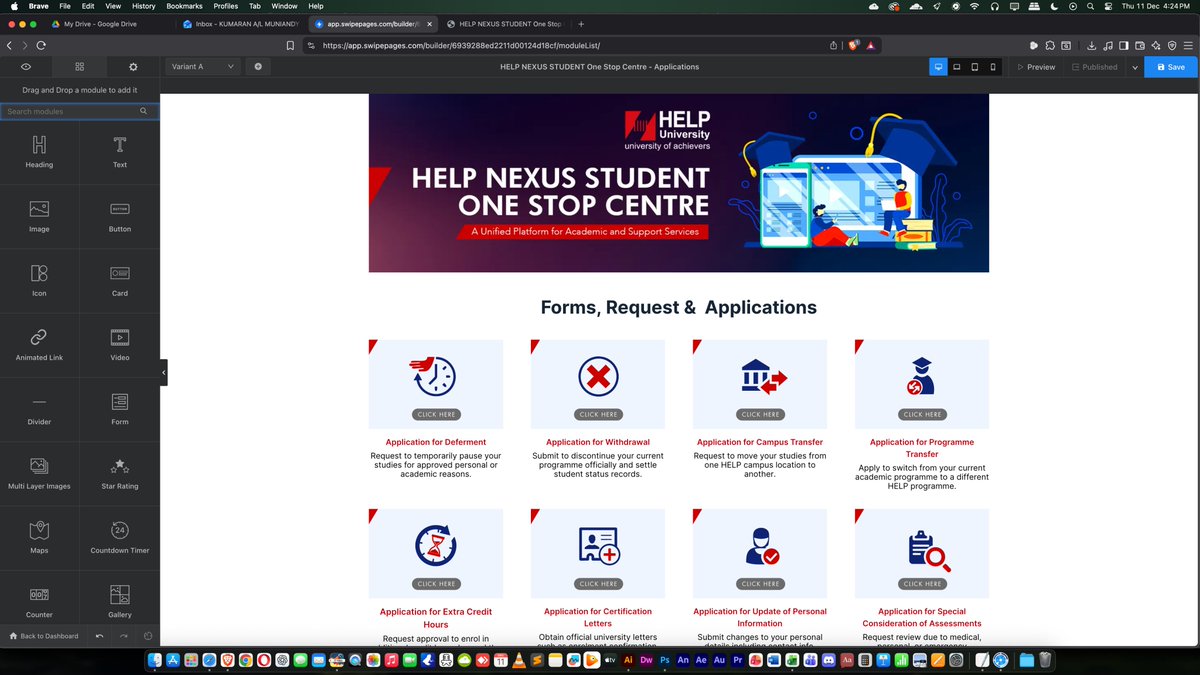 dioeye's tweet image. #Website Development | #PHP #HTML5 #JavaScript #CSS3 #CMS #JS #UX #UI #AI #SwipePages &amp;gt; Nexus #Student One Stop Centre