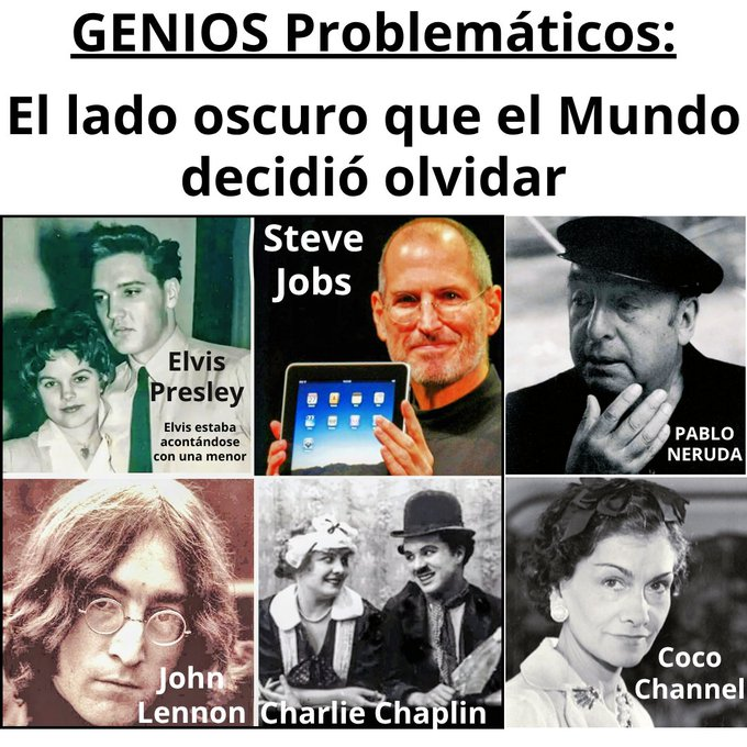 _IntelArt's tweet photo. ***DESROMANTIZANDO ÍDOLOS que Murieron como leyendas.

Pero en vida fueron Abusivos, Misóginos, Violentos y Peores.

En este hilo🧵te revelo a 19 "Celebridades Idealizadas", pero que ocultaban un lado ...PROFUNDAMENTE PERTUBADOR ⬇️
😩