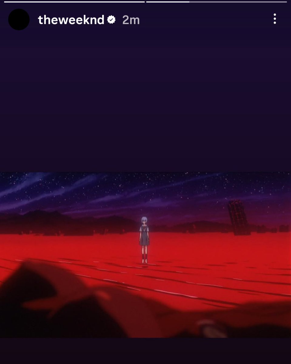 tr2thxo's tweet photo. The Weeknd seemingly confirms that one of his tour visuals was inspired by Neon Genesis Evangelion https://t.co/ua97pSBk32