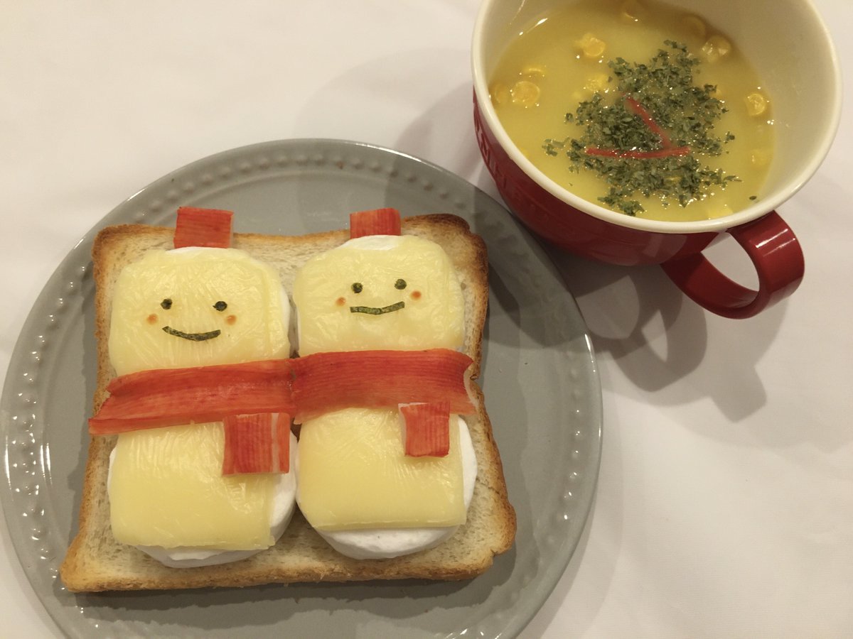 雪だるまトースト☃️🎄