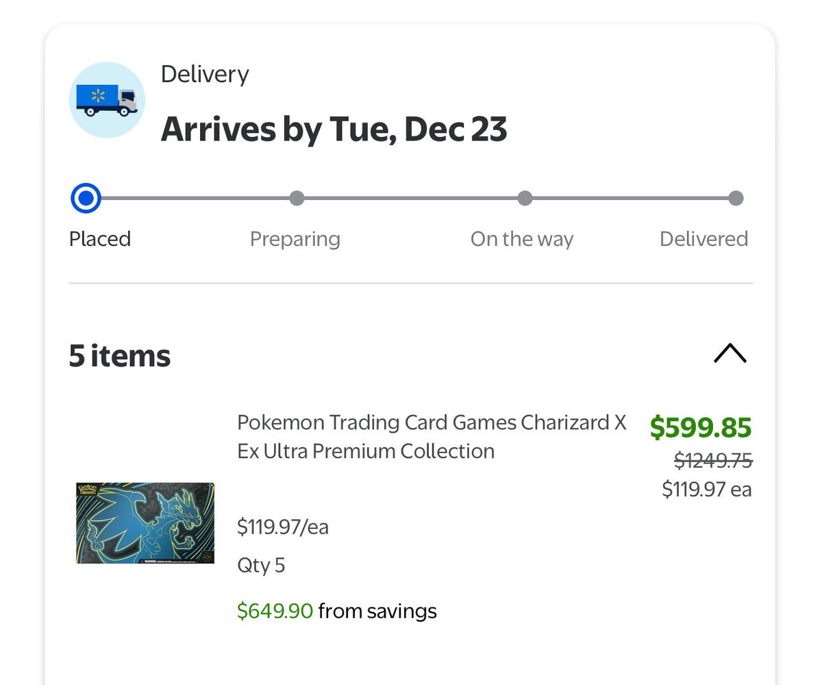 ItzzGabo_'s tweet photo. @PokemonRestocks I can’t believe spamming Walmart checkout actually worked! https://t.co/GDlQ2jZtRb