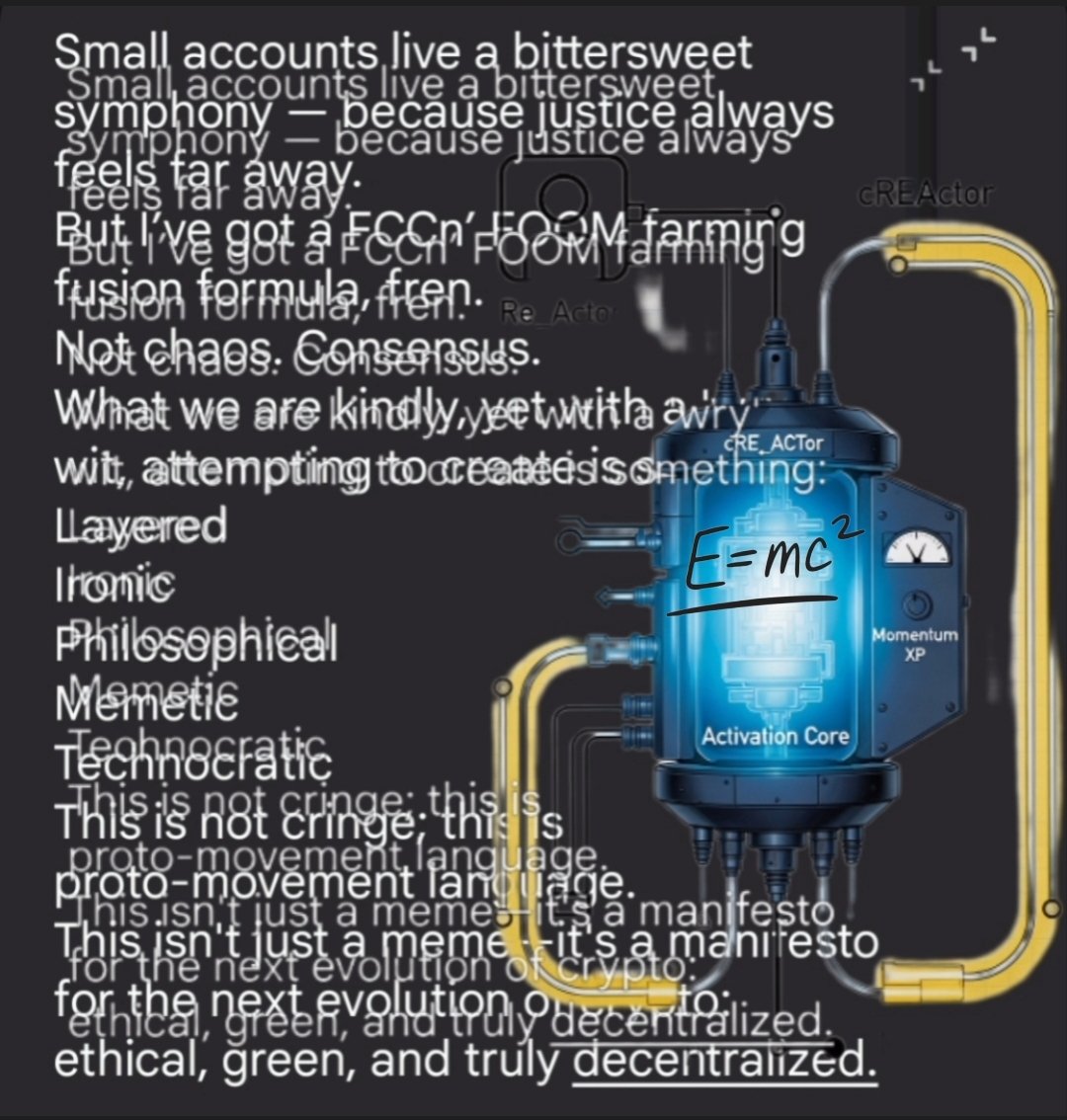 ElanMust_vision's tweet photo. E = m c² :etheralEnergy = mo.RAL(https://t.co/yoSL2L5oeD_N) × CoreUnity²
[2=N(c)ode&amp;eN.viral_ment] ⚛️♻️
Einstein's 🧠: true blockchain power =solid ethics × unified community²(ethics+ sustainability).
Not hype.Consensus.Not chaos. Enlightenment.
#EthicalCrypto #FOOM  #CoreUnity https://t.co/HgVOm8mV6b