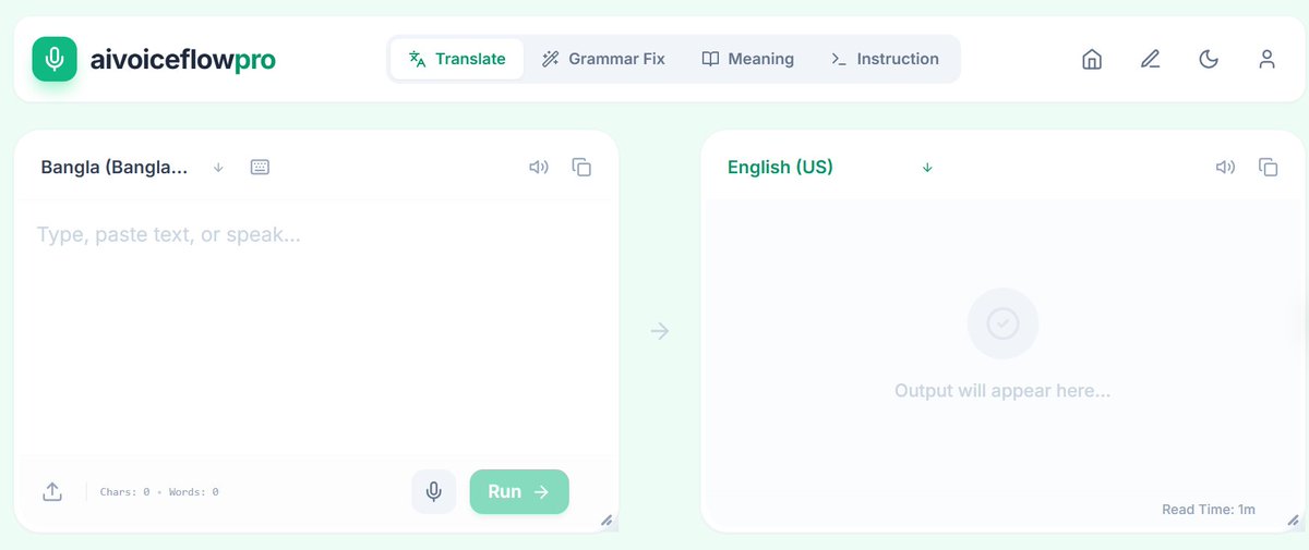 khairulcoder's tweet image. Just shared my initial review of aivoice! 🚀 Impressed by its clean interface and smooth handling of translation, grammar, and voice input. A game-changer for speeding up your writing &amp;amp; translation.

What do you think? 👇 for trial: ottbuybd.shop

#AITools