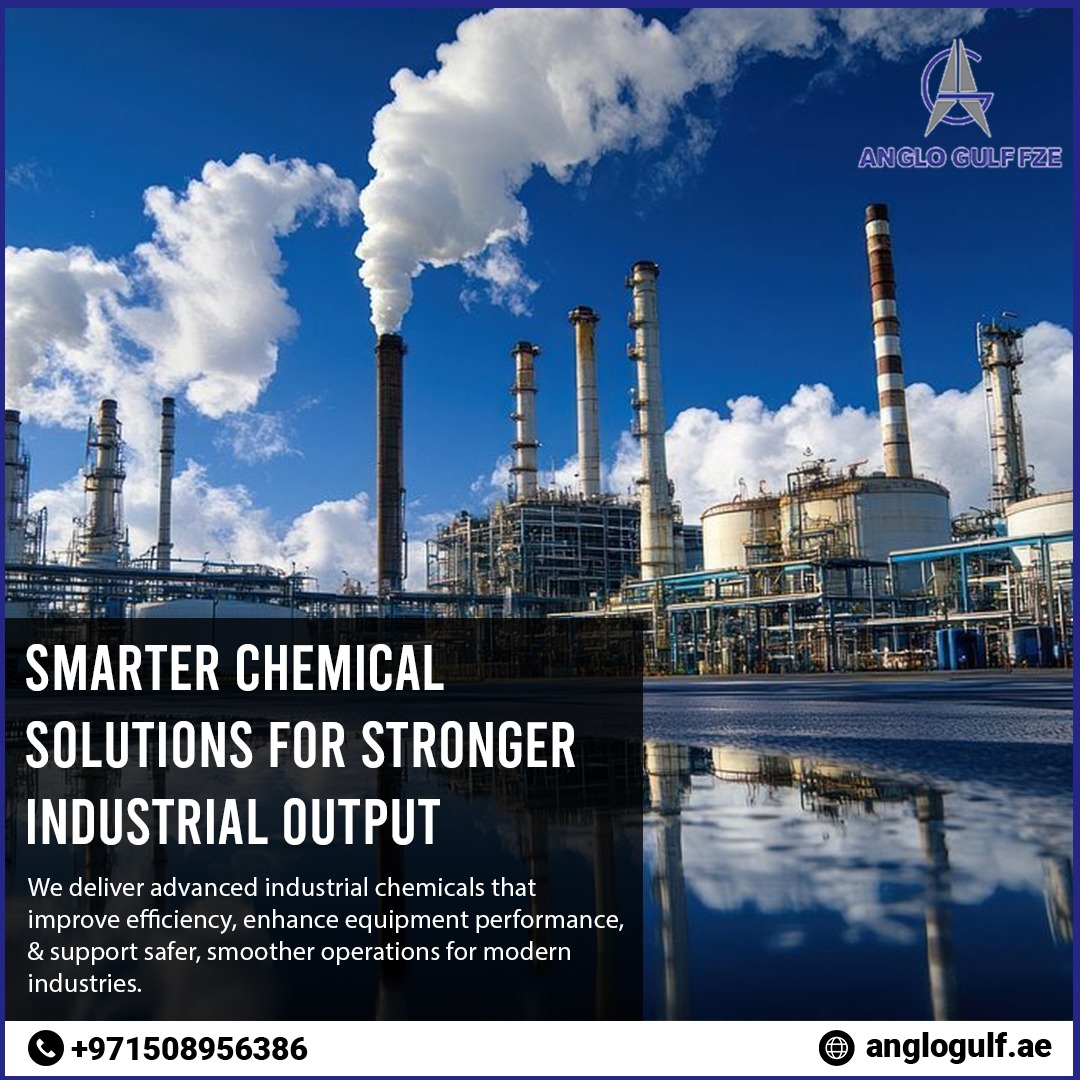 anglogulffze's tweet image. Smarter Chemical Solutions for Stronger Industrial Output
#AngloGulfFZE #IndustrialChemicals #ChemicalSolutions #ManufacturingSupport #IndustrialEfficiency #EquipmentPerformance #ProcessChemicals #ChemicalIndustryUAE #UAEIndustry #MiddleEastIndustry #IndustrialGrowth