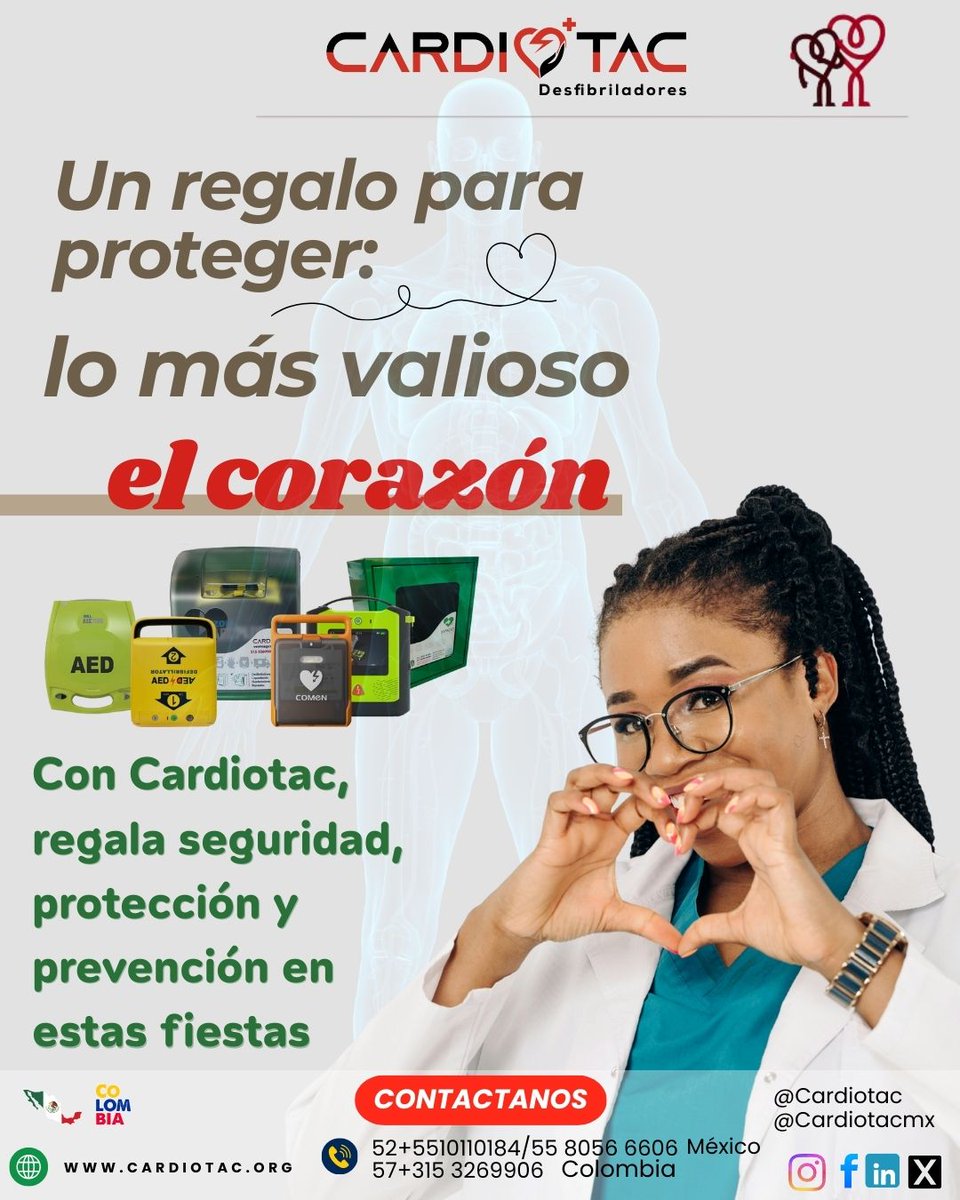 cardiotacol's tweet photo. Un DEA instalado y un espacio protegido pueden marcar la diferencia en una emergencia.
En esta temporada, haz el regalo de la prevención.
¡Que tu familia, evento, empresa, gimnasio, hotel o colegio estén protegidos!
🫀 @cardiotacol: un regalo que salva vidas.n https://t.co/gGYCmo2NfG